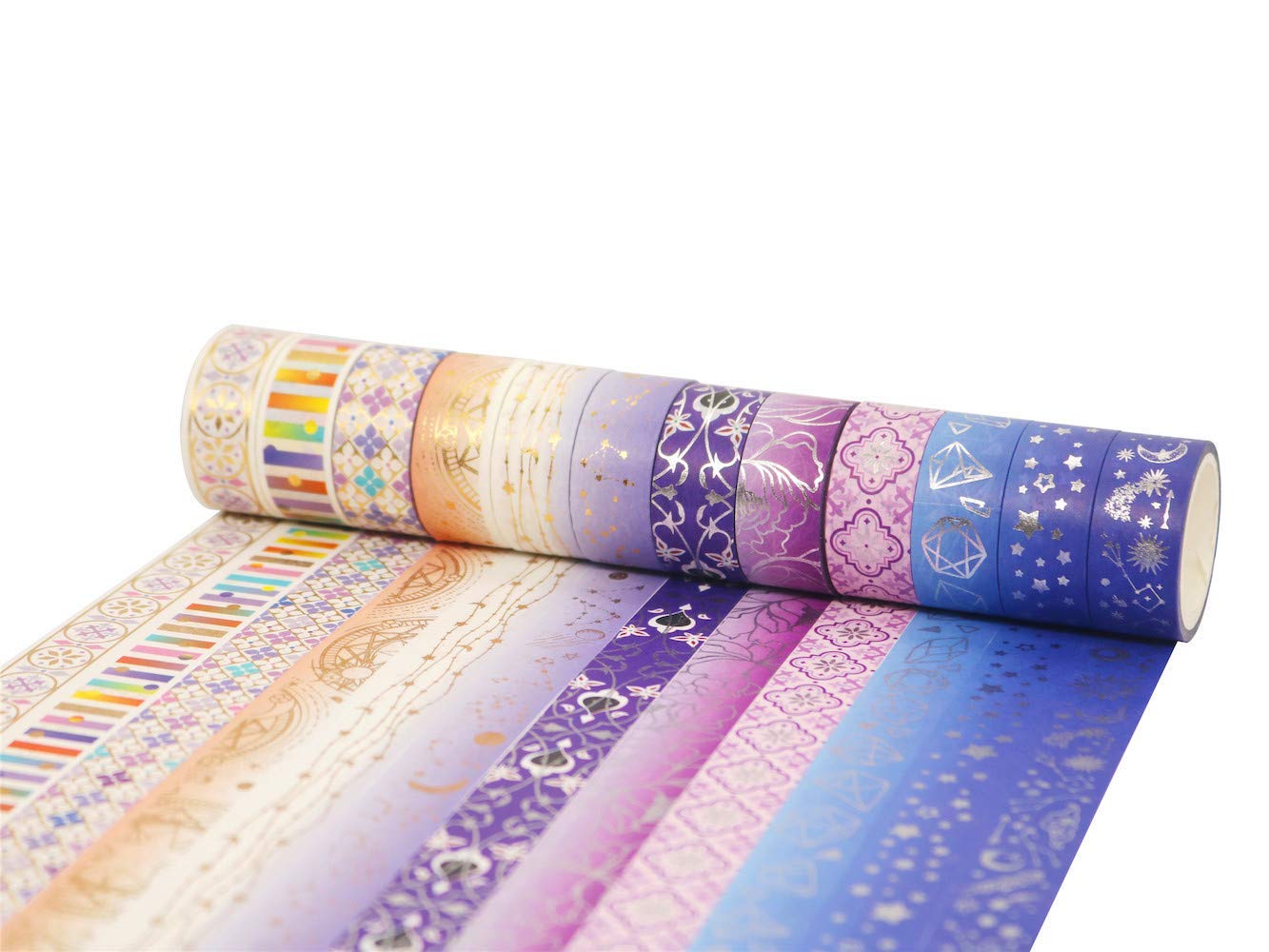 HASTHIP 12 Rolls Journal Tapes Cute Gold Foil Flower Decorative Masking Tape Scrapbooking Tape for DIY Art & Crafts and Gift Wrapping Holiday Decoration HASTHIP 12 Rolls Journal Tapes Cute Gold Foil Flower Decorative Masking Tape Scrapbooking Tape for DIY Art & Crafts and Gift Wrapping Holiday Decoration